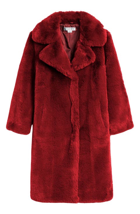 Savannah Faux Fur Longline Coat