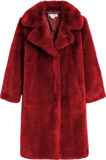 Noize Savannah Faux Fur Longline Coat | Nordstrom