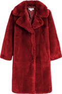 Noize Savannah Faux Fur Longline Coat