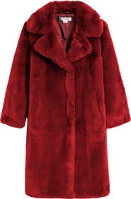 Noize Savannah Faux Fur Longline Coat