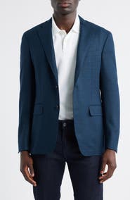 Canali Kei Trim Fit Mélange Wool Sport Coat