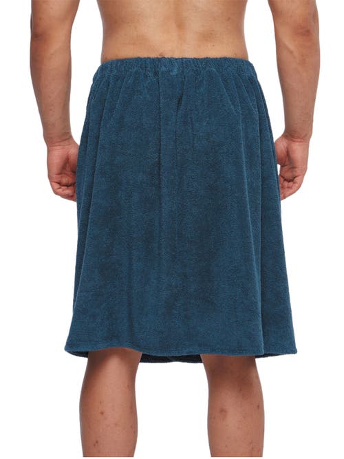 Arus Gots Certified Organic Cotton Shower Wrap In Blue