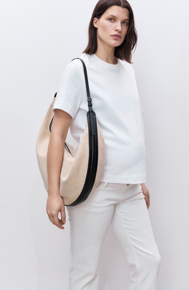 MANGO Over the Bump Maternity Straight Leg Jeans, Alternate, color, White