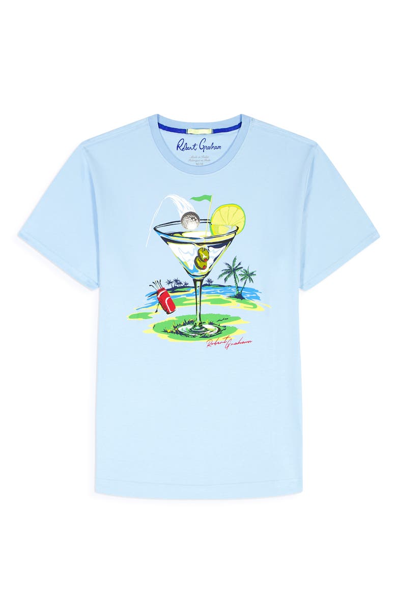 Robert Graham Hole In Fun Graphic T-Shirt, Alternate, color, Light Blue