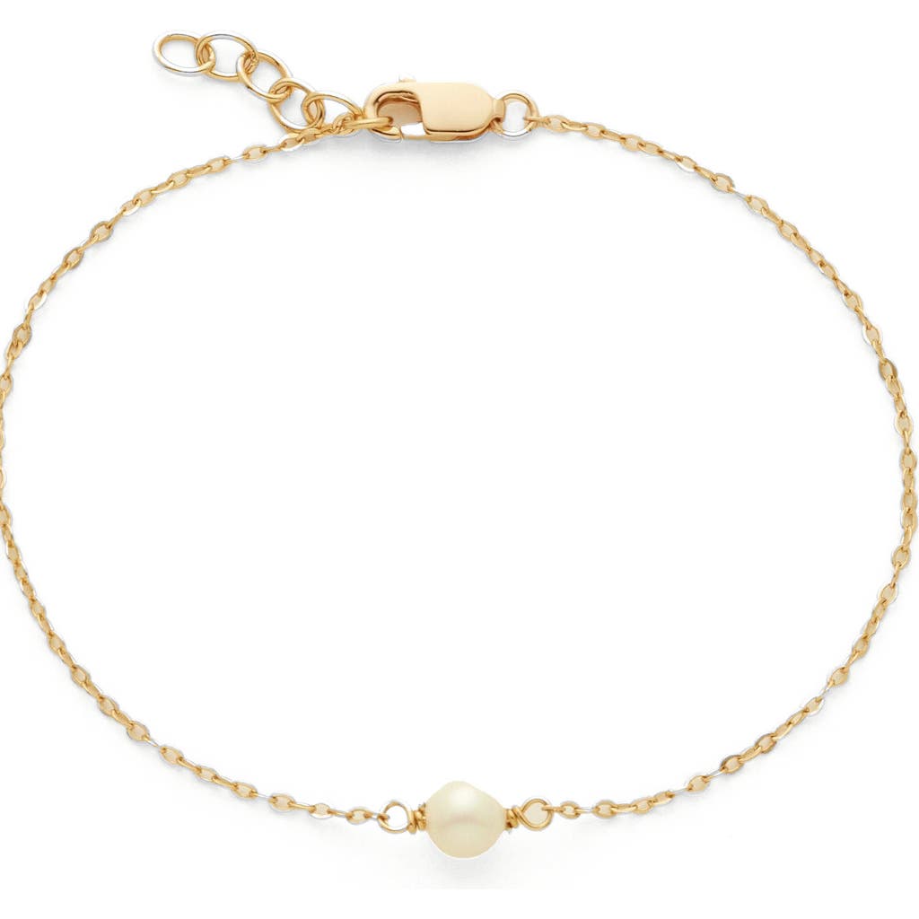 Made By Mary Pearl Bracelet In Gold