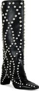 AZALEA WANG Virgile Studded Knee High Boot