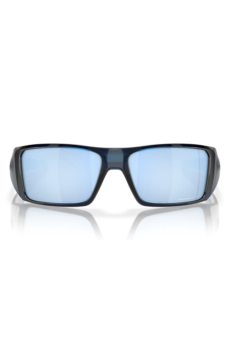 Oakley Heliostat 61mm Prizm<sup>™</sup> Polarized Rectangular Sunglasses, Main, color, Dark Blue