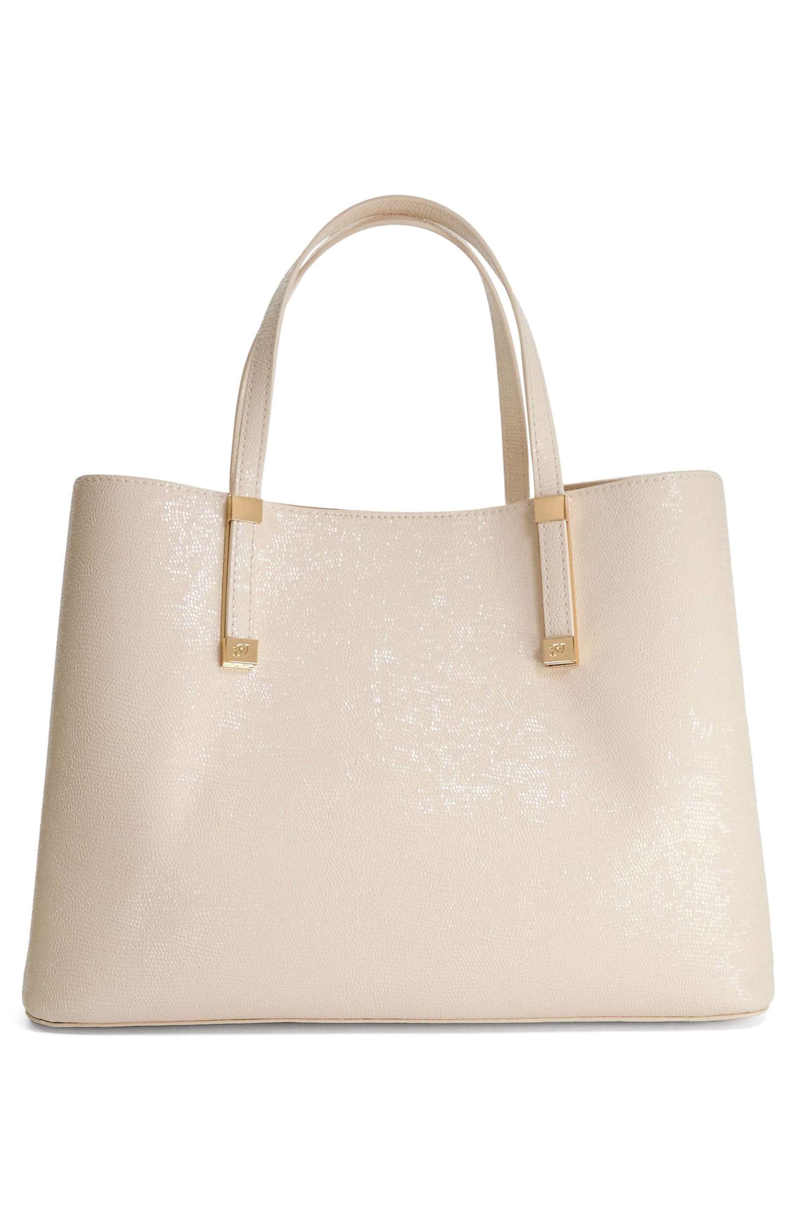 Dune London Dorry Faux Leather Tote, Alternate, color, 