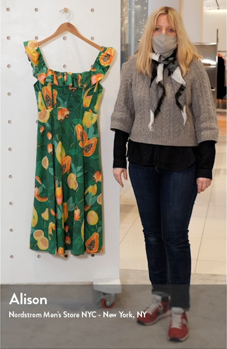 Green Papaya Salad Cotton Dress, sales video thumbnail