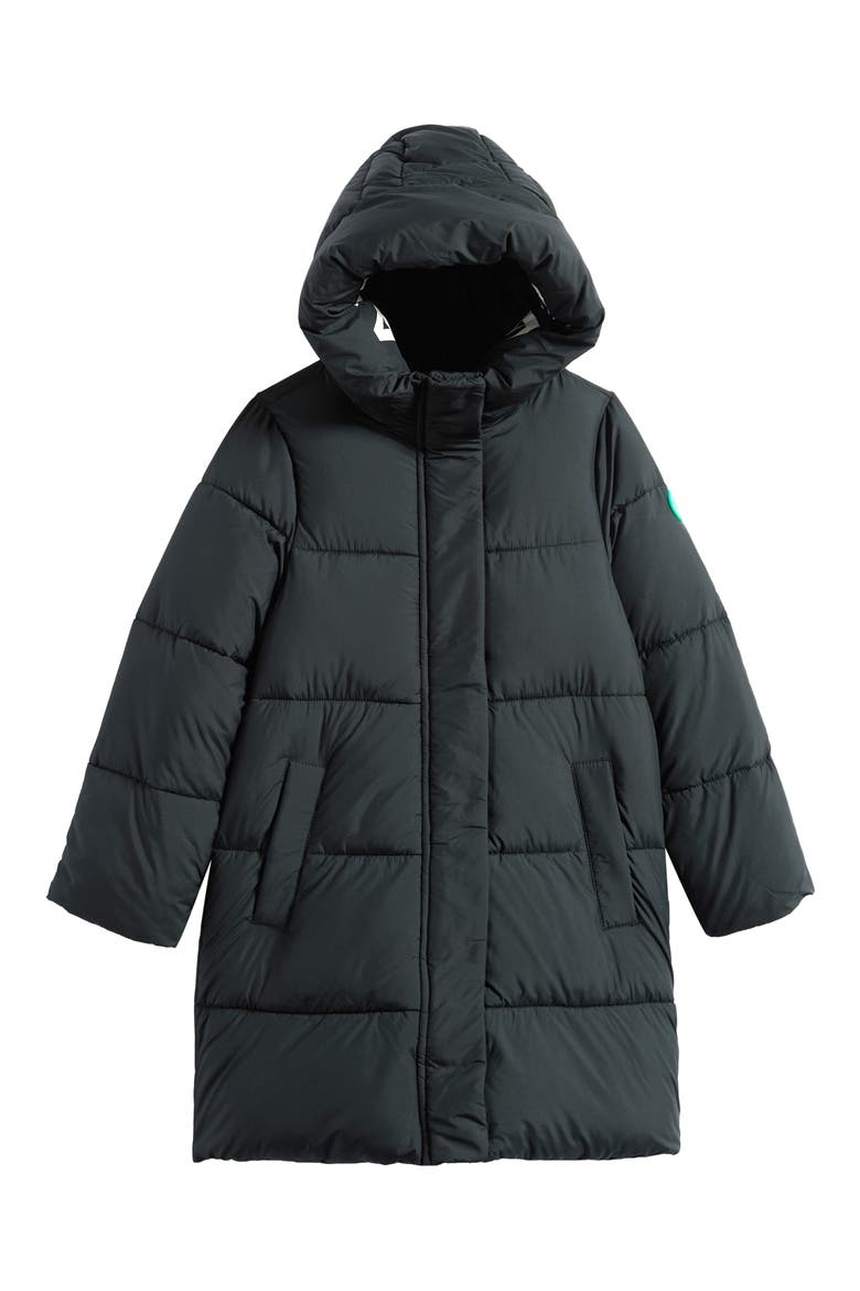 Kids' Hale Hooded Puffer Jacket, Main, color, GREEN BLACK