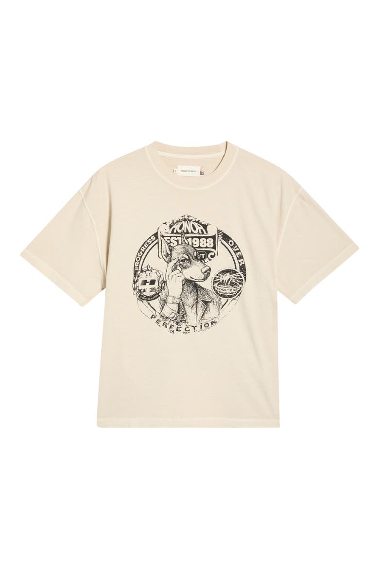Progress Over Perfection Cotton Graphic T-Shirt, Alternate, color, CREAM