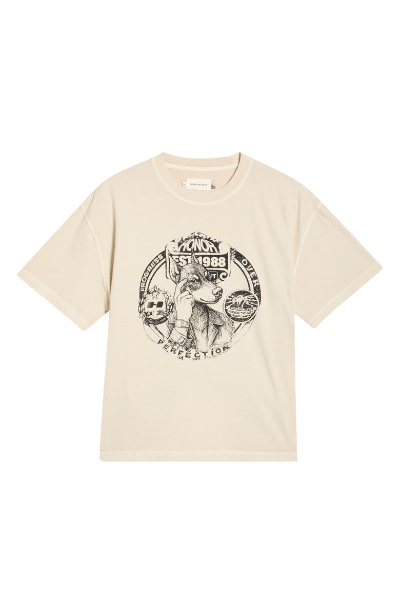 HONOR THE GIFT Progress Over Perfection Cotton Graphic T-Shirt, Alternate, color, Cream
