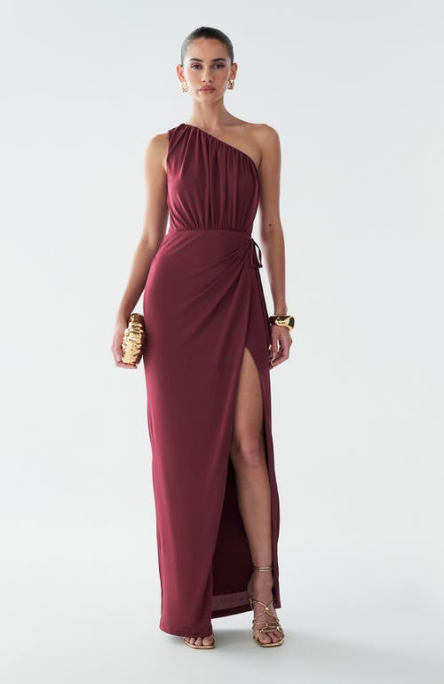 Bwldr Avenly Maxi Dress In Burgundy