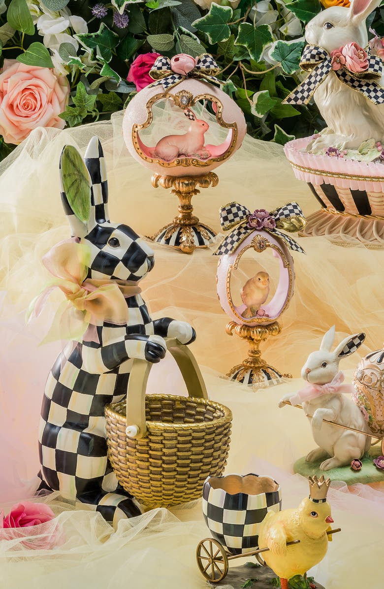 MACKENZIE CHILDS Courtly Check Rabbit, Alternate, color, Black