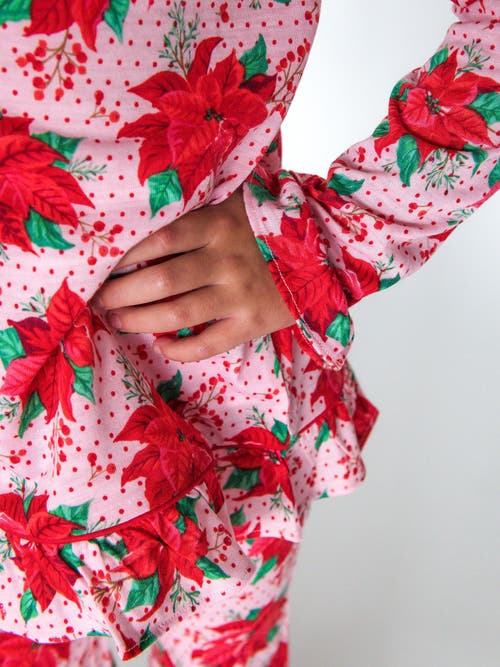 Rufflebutts Holiday Ruffle Flare Pajama Set In Red