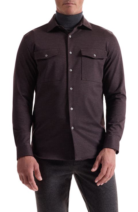 Knit Button-Up Shirt