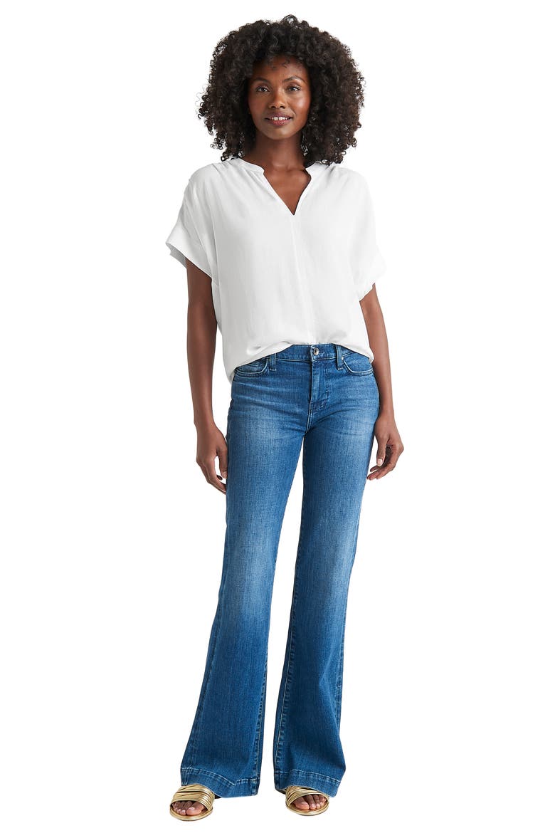 Wynne Crepe Blouse, Alternate, color, WHITE