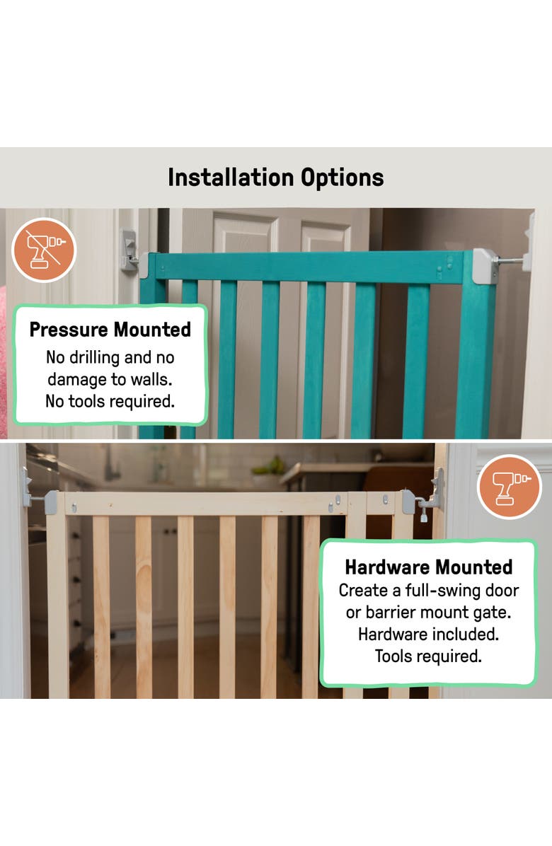 INGENUITY The Doorway 36S Series Custom Collection Safety Pet and Baby Gate, Alternate, color, Natural