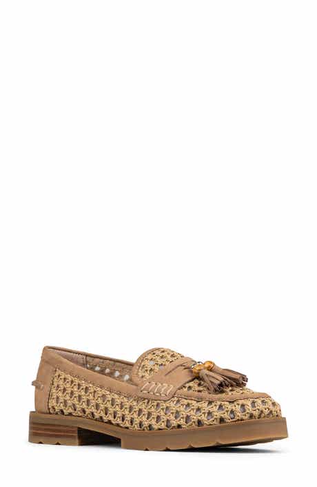 Donald Pliner Lenny Woven Raffia Tassel Loafer