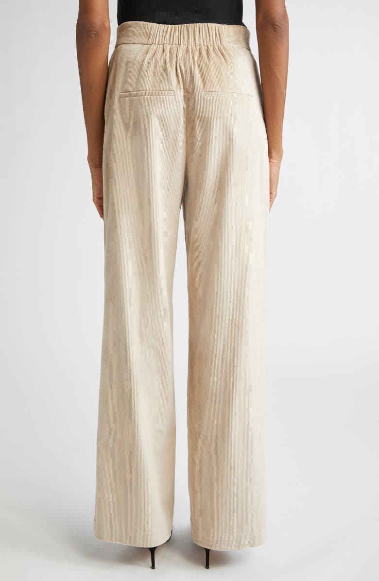 Veronica Beard Grigore Cotton Blend Corduroy Pants, Alternate, color, Heathered Sand