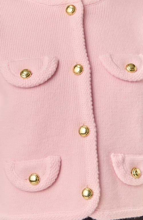 English Factory Round Hem Cardigan In Pink