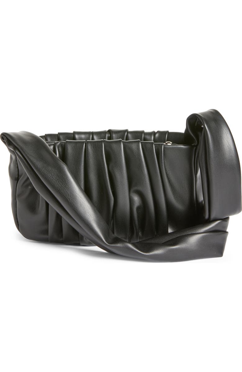 BP. Ruched Baguette Crossbody Bag, Alternate, color, Black