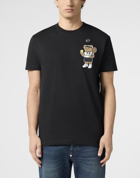 Round Neck T-Shirt Teddy Tennis Patch Men