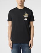 PHILIPP PLEIN Round Neck T-Shirt Teddy Tennis Patch Men