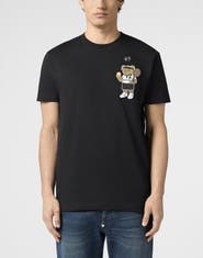 PHILIPP PLEIN Round Neck T-Shirt Teddy Tennis Patch Men