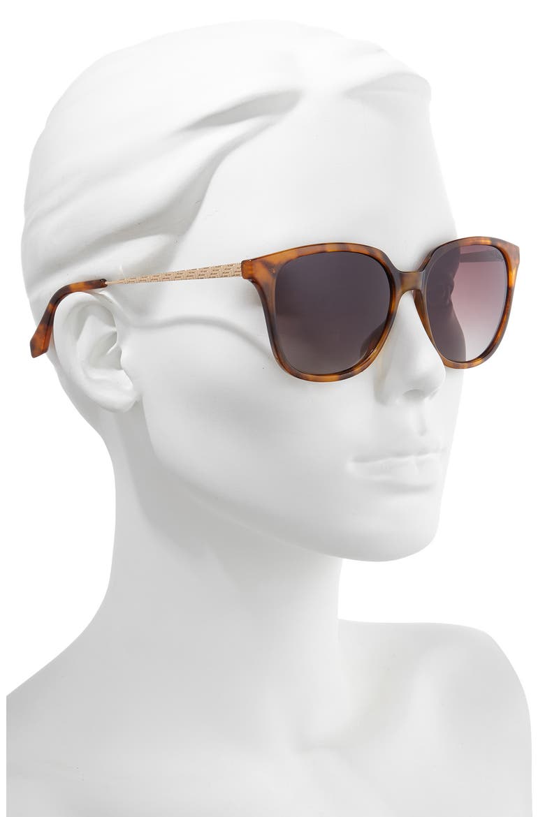 Haylee 56mm Sunglasses, Alternate, color, CARAMEL TORTOISE/ BROWN