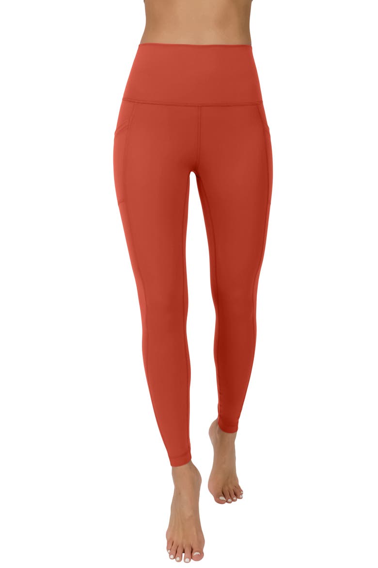 Superflex High Rise Elastic Free Pocket Ankle Leggings, Main, color, BURNISHED SUNSET