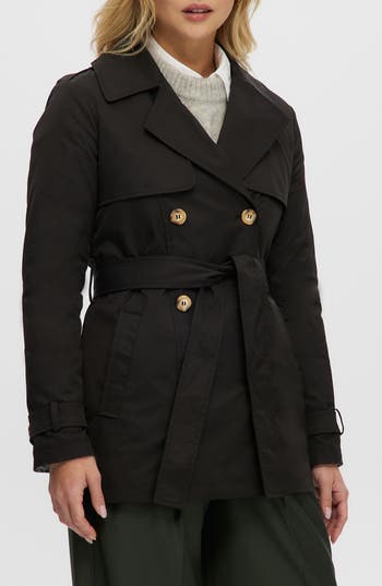 Noize Medium Trench Coat In Black