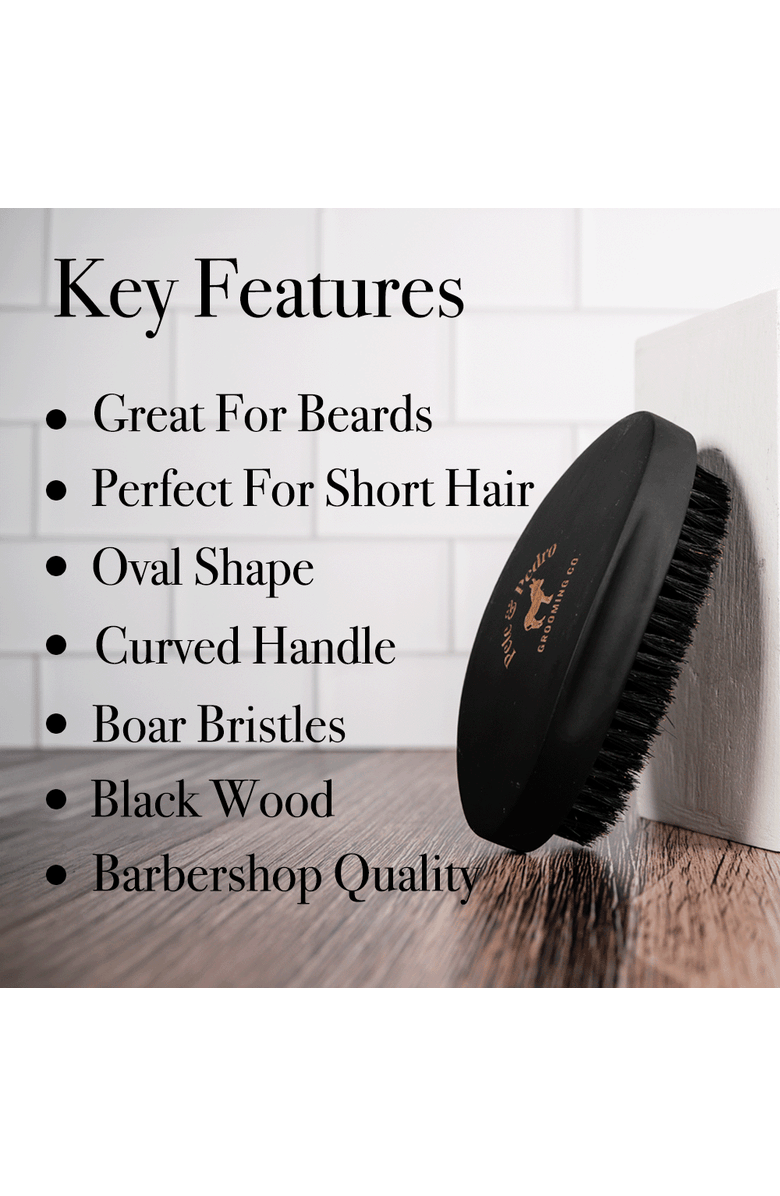 Pete & Pedro Oval Military Men's Hair & Beard Brush, Alternate, color, NO COLOR