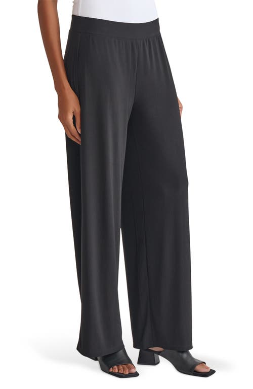 Kasper Pull On Wide Leg Pants In Gray