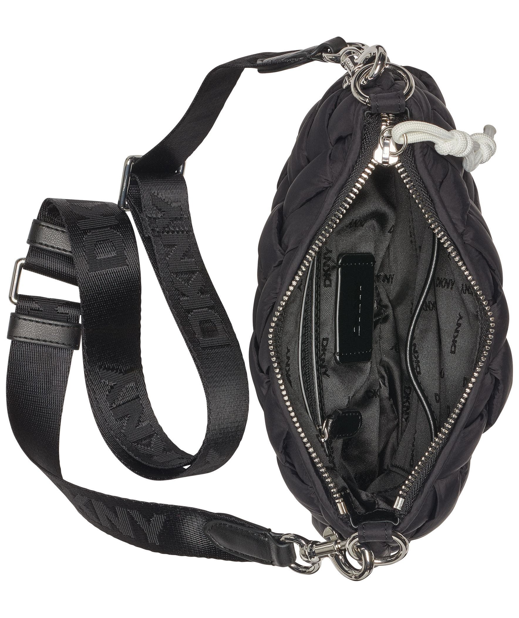 DKNY Nadia Crossbody Bag, Alternate, color, Black/Silver