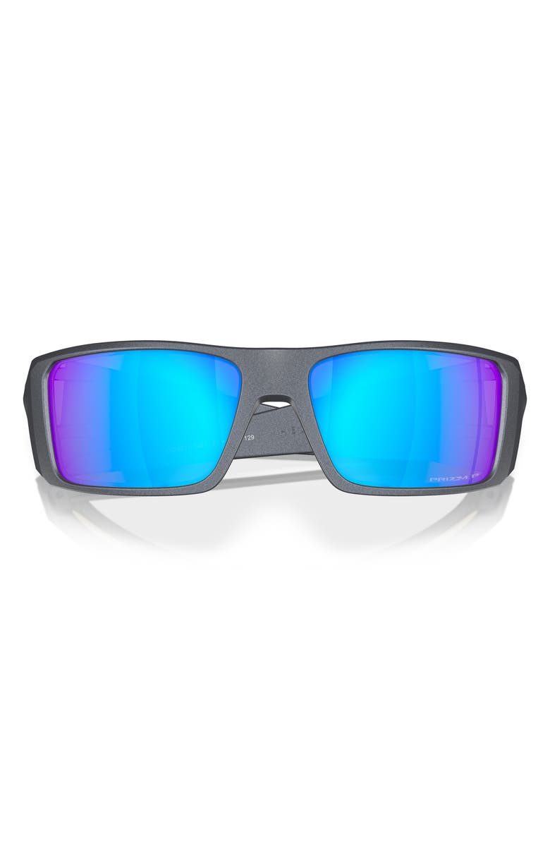 Oakley Heliostat 61mm Prizm<sup>™</sup> Polarized Rectangular Sunglasses, Alternate, color, Sapphire