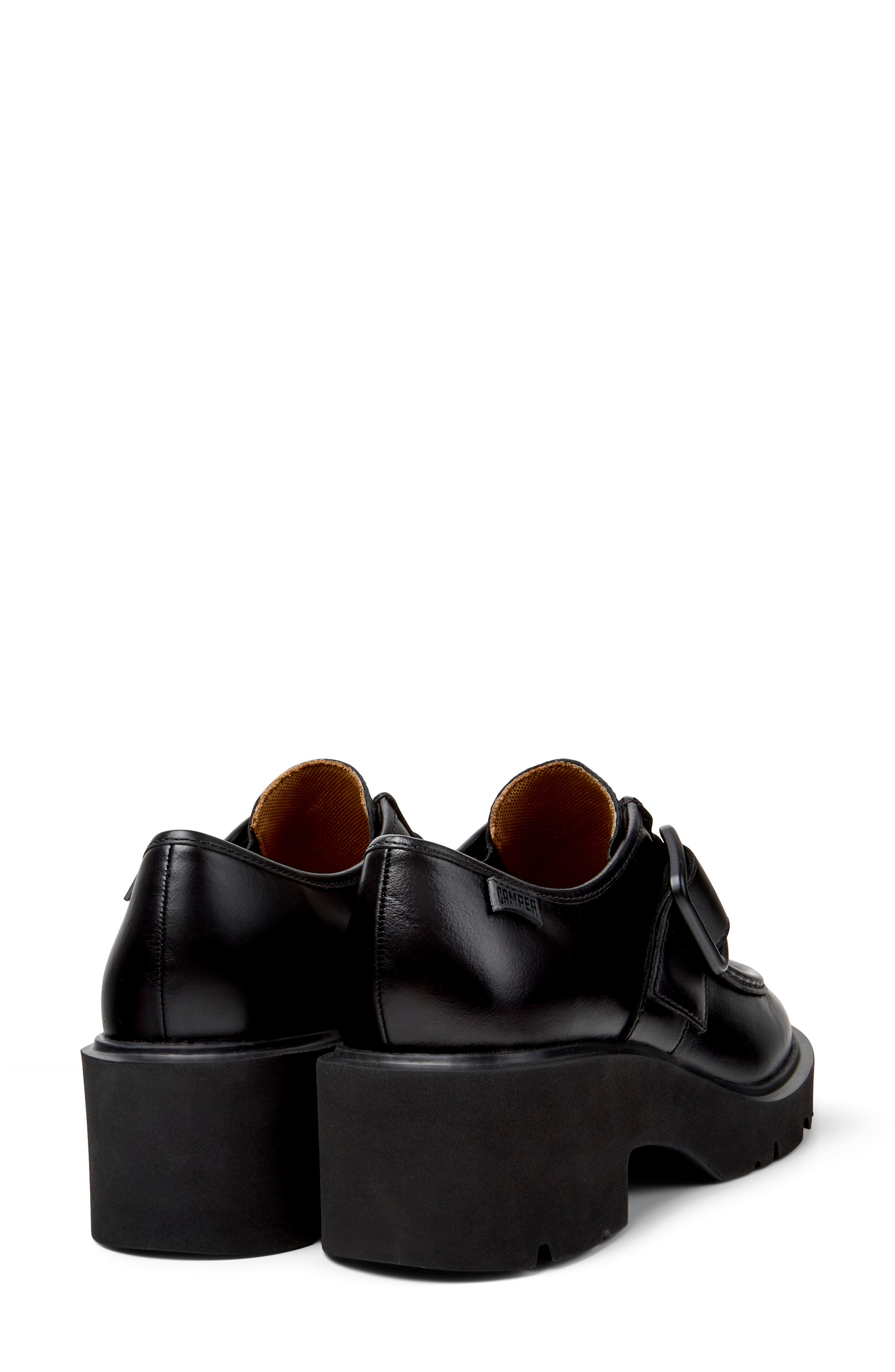 Camper Milah Monk Strap Loafer, Alternate, color, Black