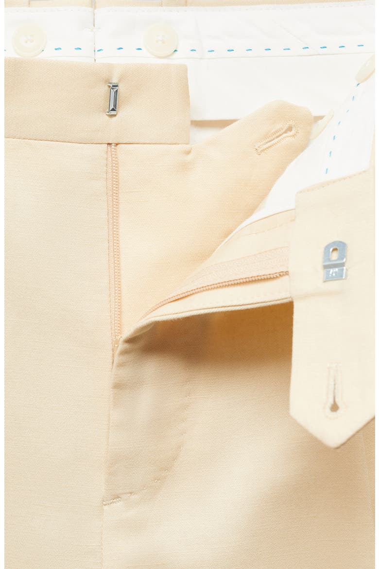 Slim Fit Linen & Cotton Pants, Alternate, color, PASTEL YELLOW