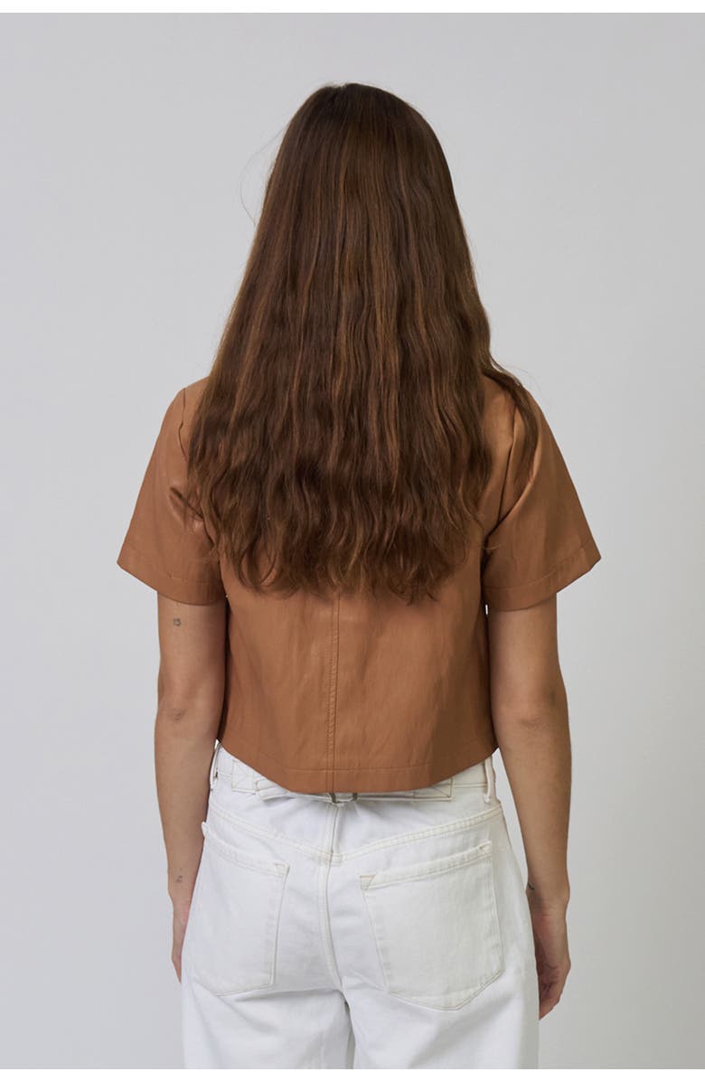 Central Park West Chelsea Vegan Cropped Jacket, Alternate, color, 