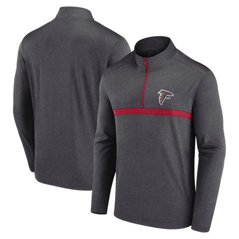 Men's Fanatics  Charcoal Atlanta Falcons Head-to-Head Quarter-Zip Pullover