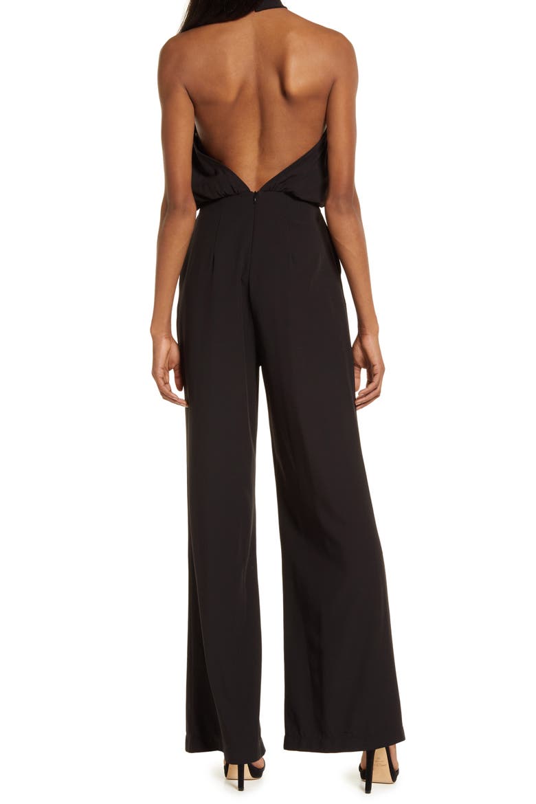 Moment for Life Halter Jumpsuit, Alternate, color, BLACK