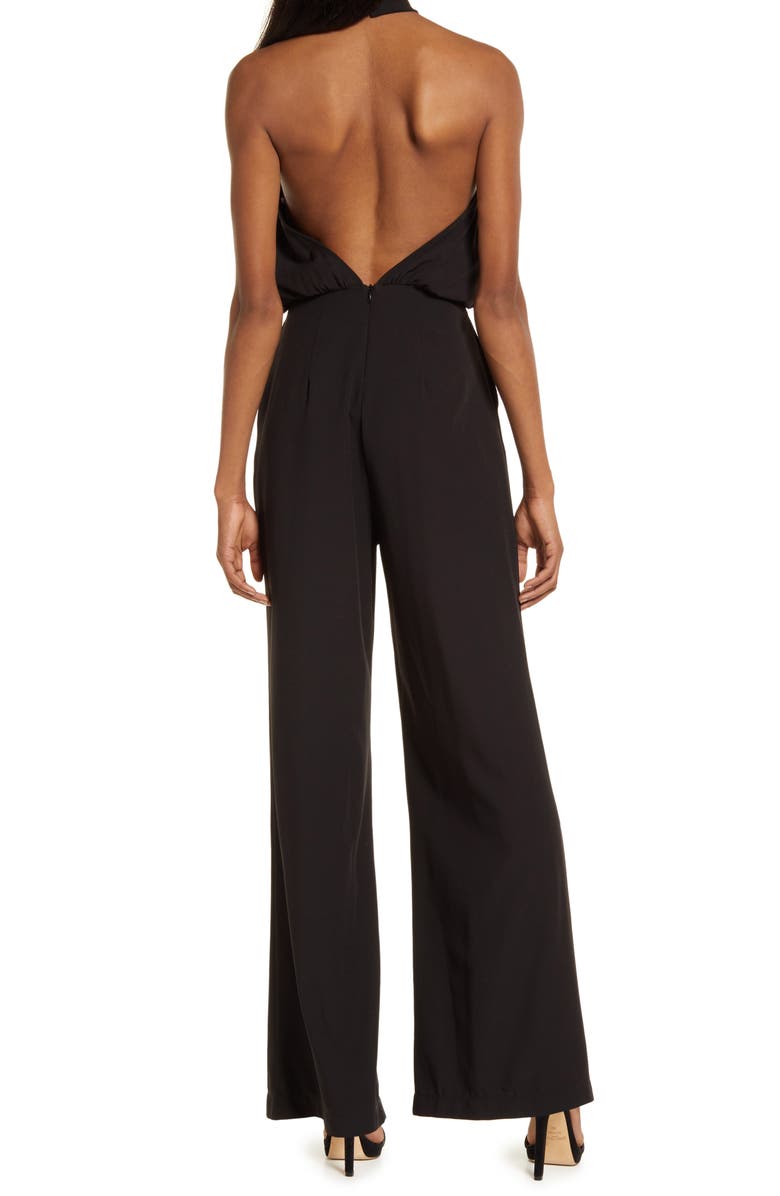 Lulus Moment for Life Halter Jumpsuit, Alternate, color,