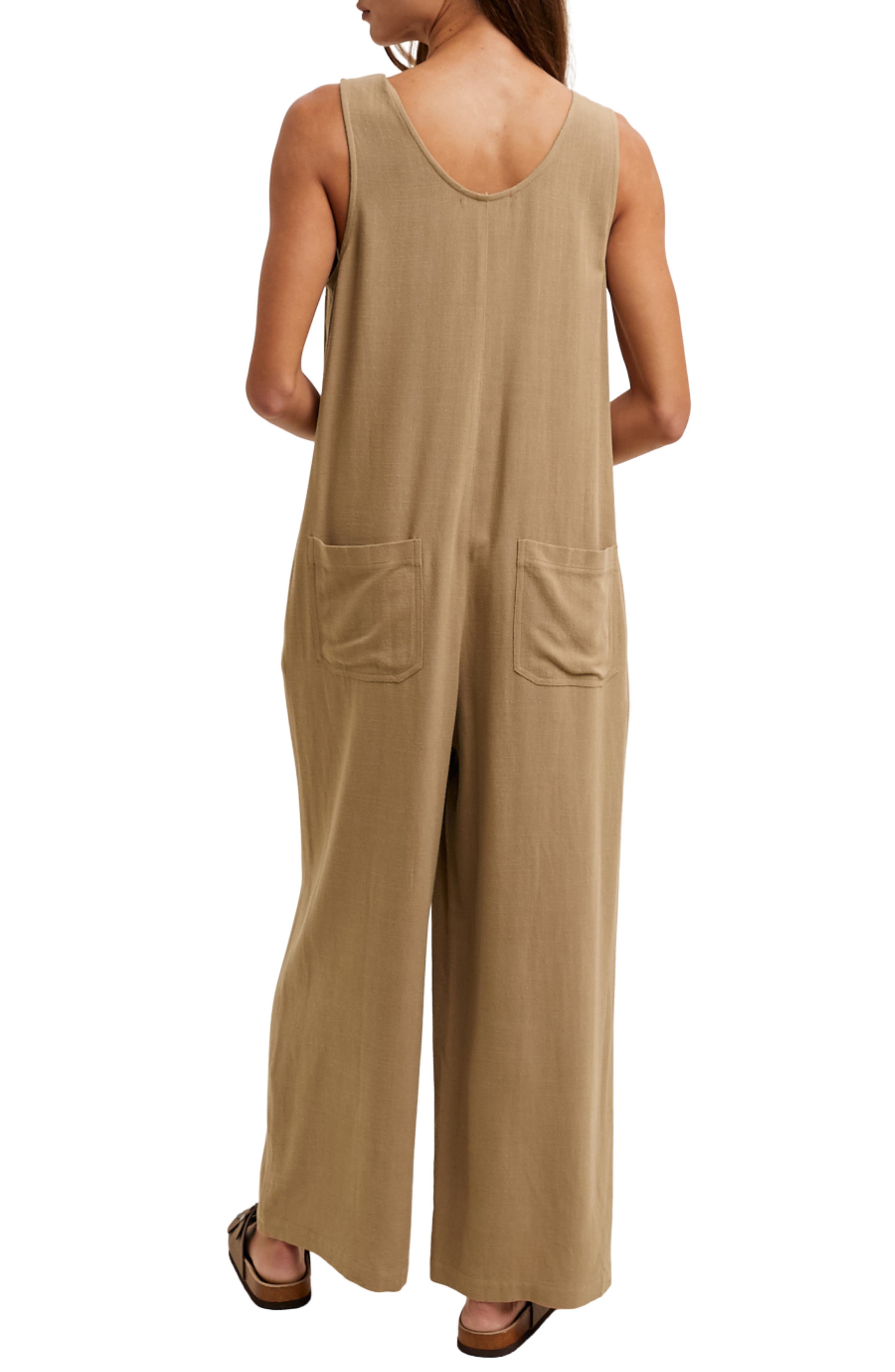 Button Front Sleeveless Jumpsuit - image 2