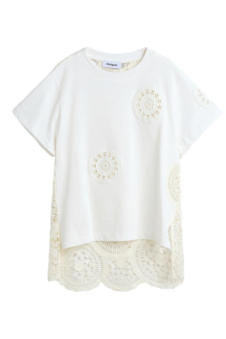 Open Stitch T-Shirt, Alternate, color, OFF WHITE
