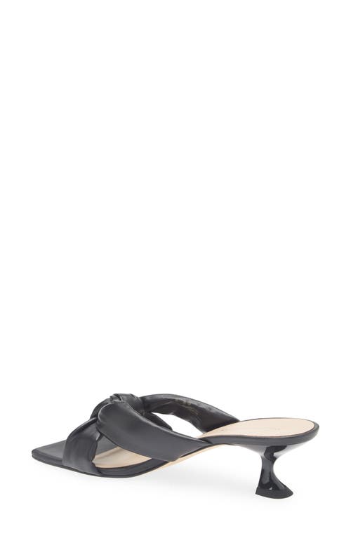 Stuart Weitzman Playa 50 Knot Kitten Heel Sandal In Black