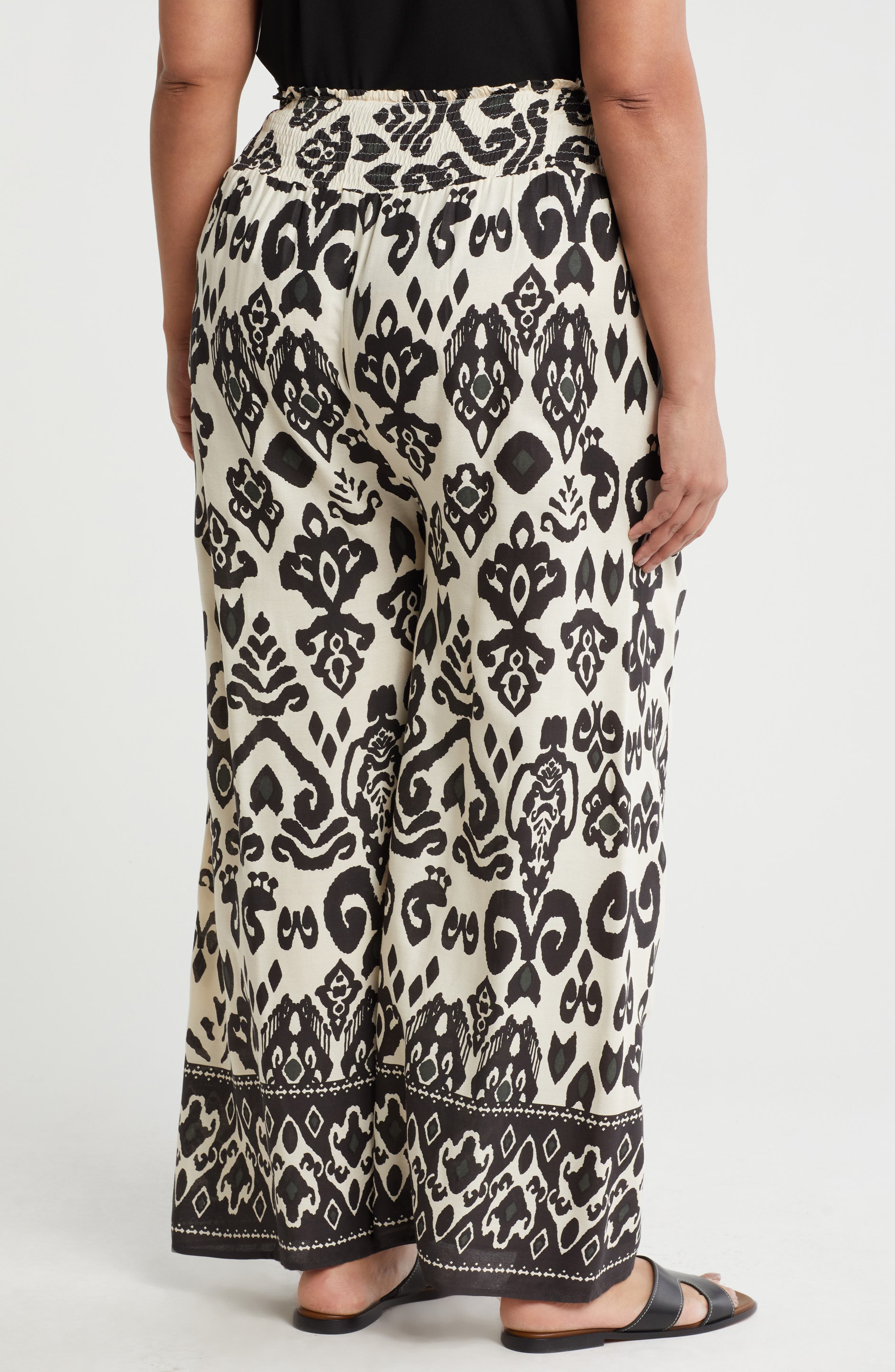 Smocked Wide Leg Pants - image 2