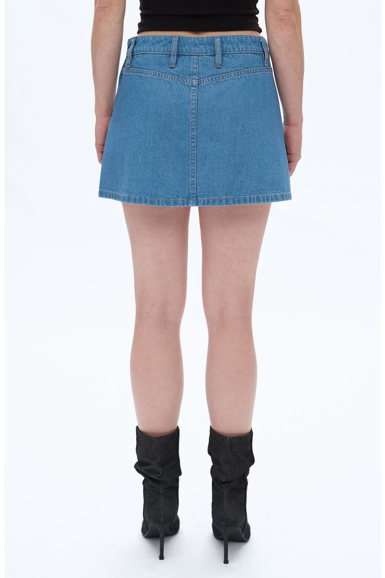 Denim Miniskirt, Alternate, color, MEDIUM BLUE