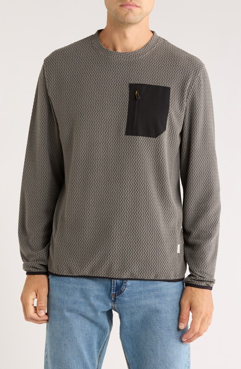 Rainforest Vault Chevron Crewneck Pullover, Main, color, Gunmetal