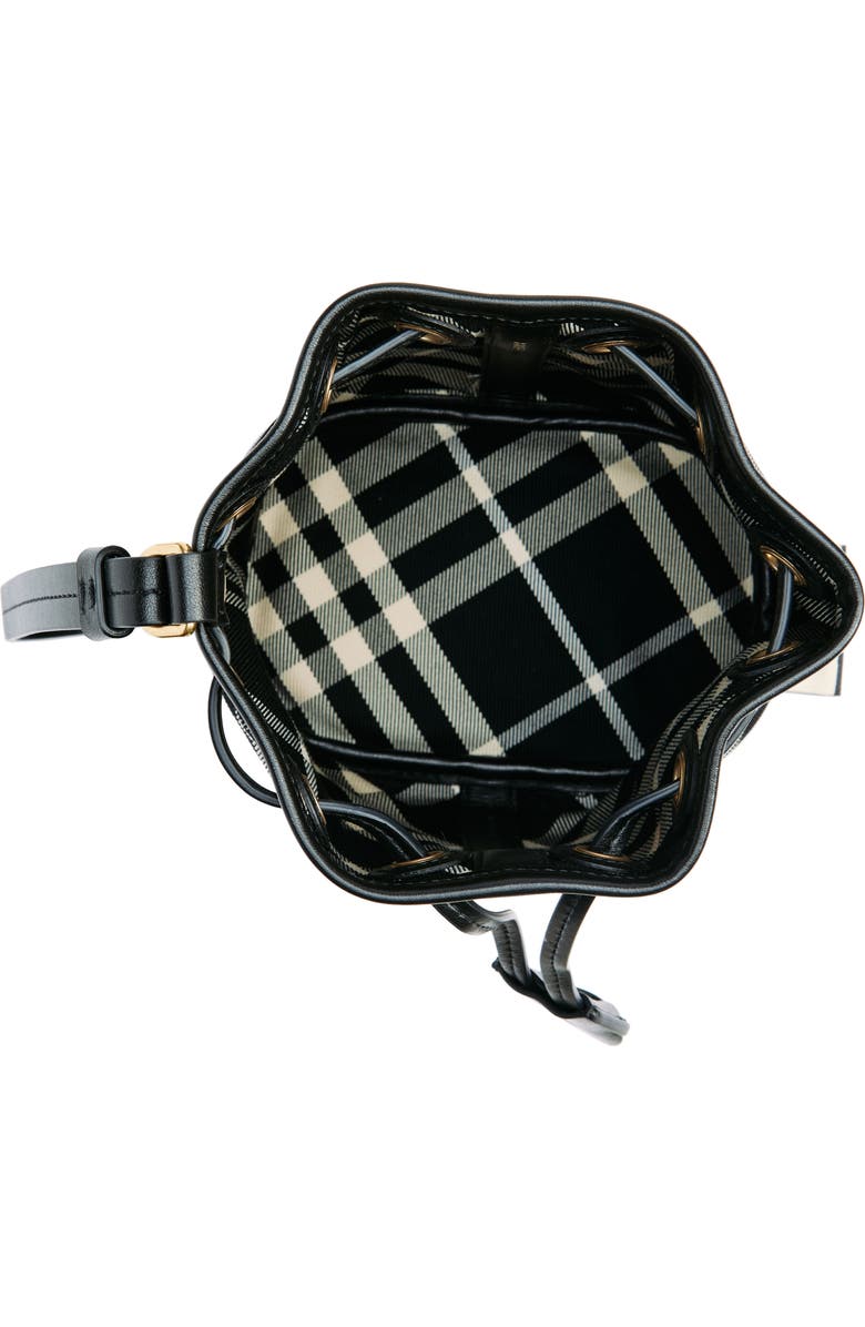 Burberry Check Drawstring Canvas Pouch, Alternate, color,