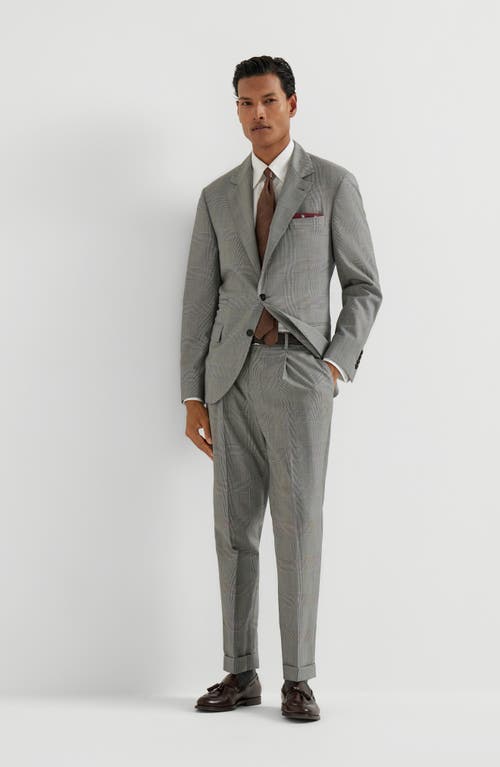 Brunello Cucinelli Straight-leg Wool Trousers In Gray